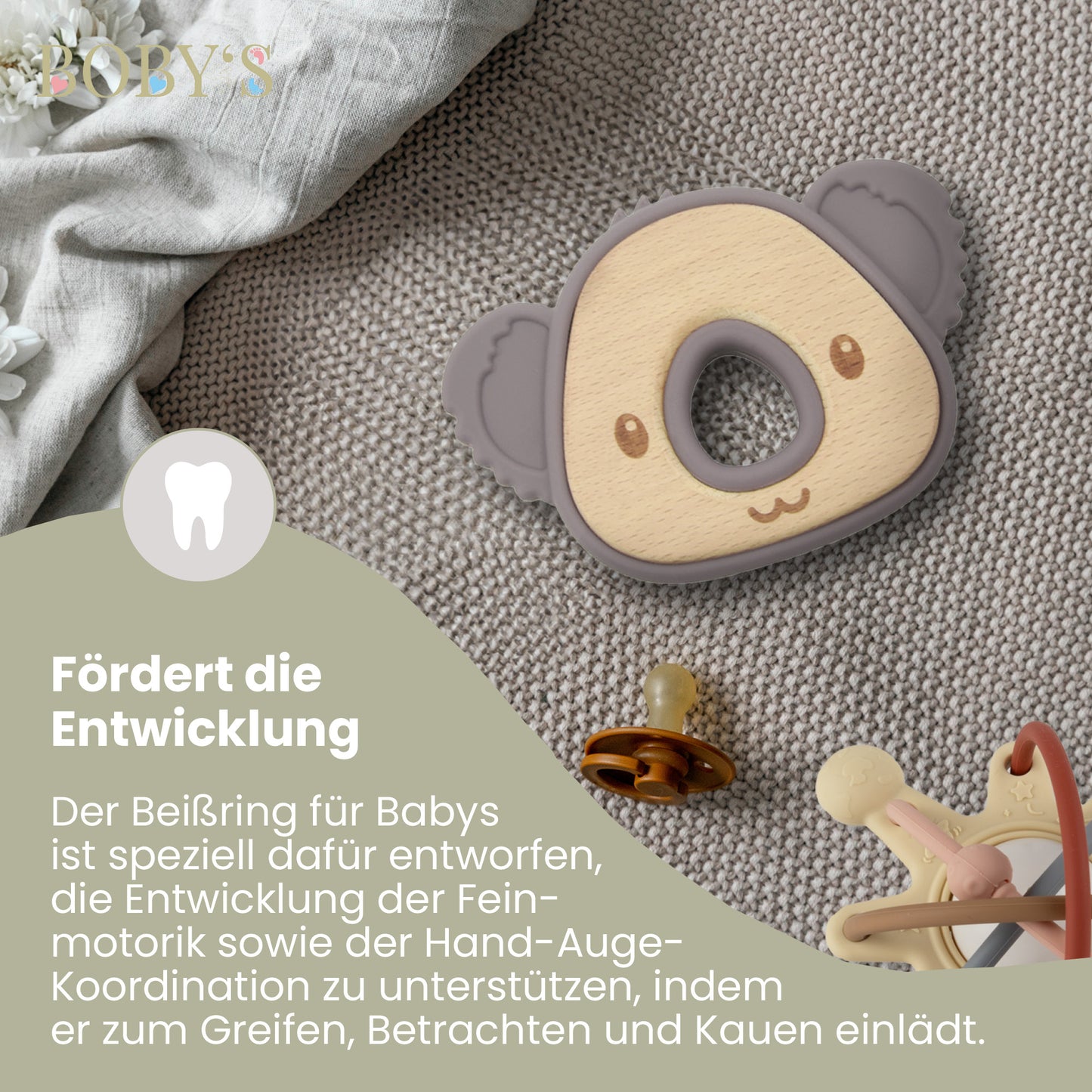 Beißring Kauspielzeug & Zahnungshilfe (Personalisierbar)