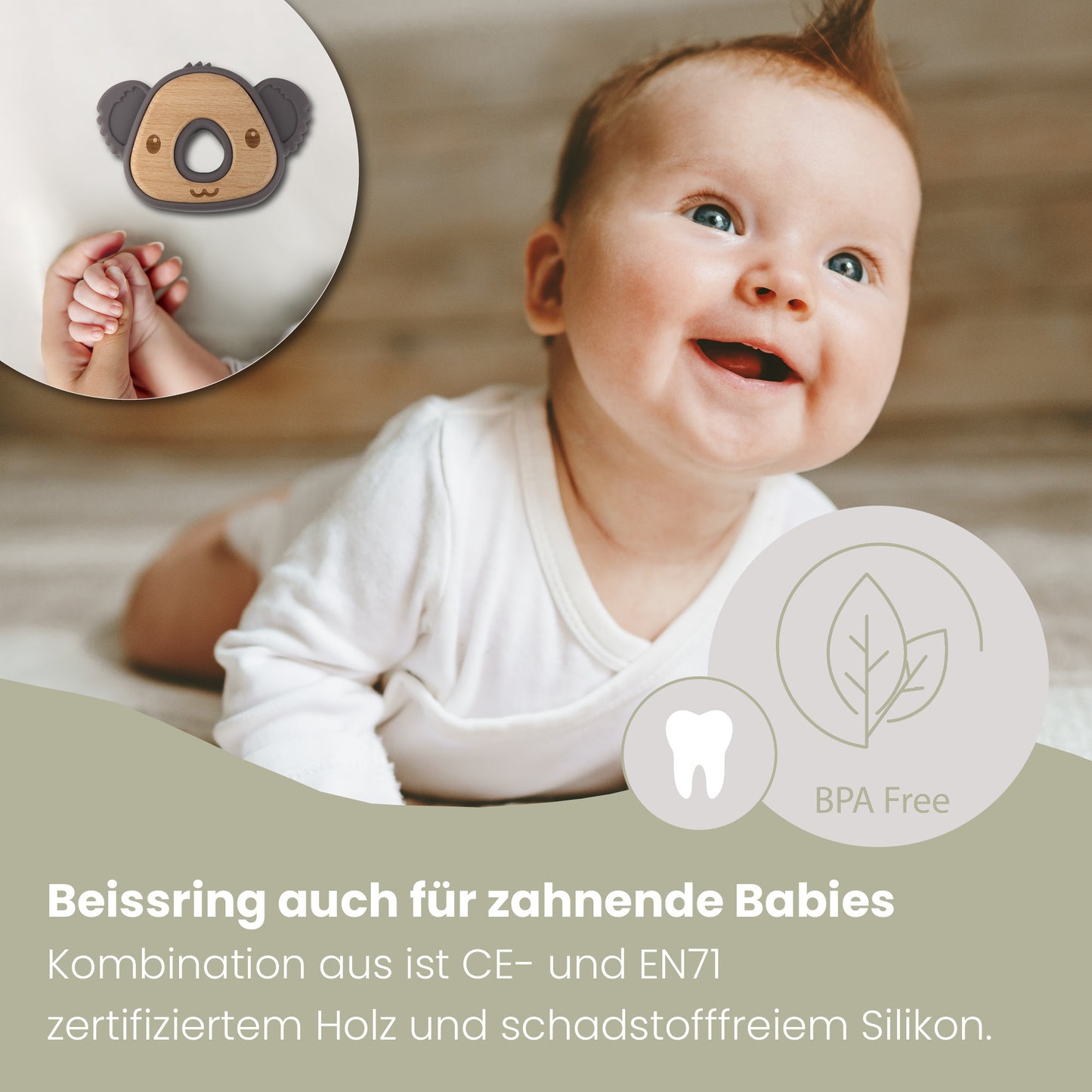 Beißring Kauspielzeug & Zahnungshilfe (Personalisierbar)