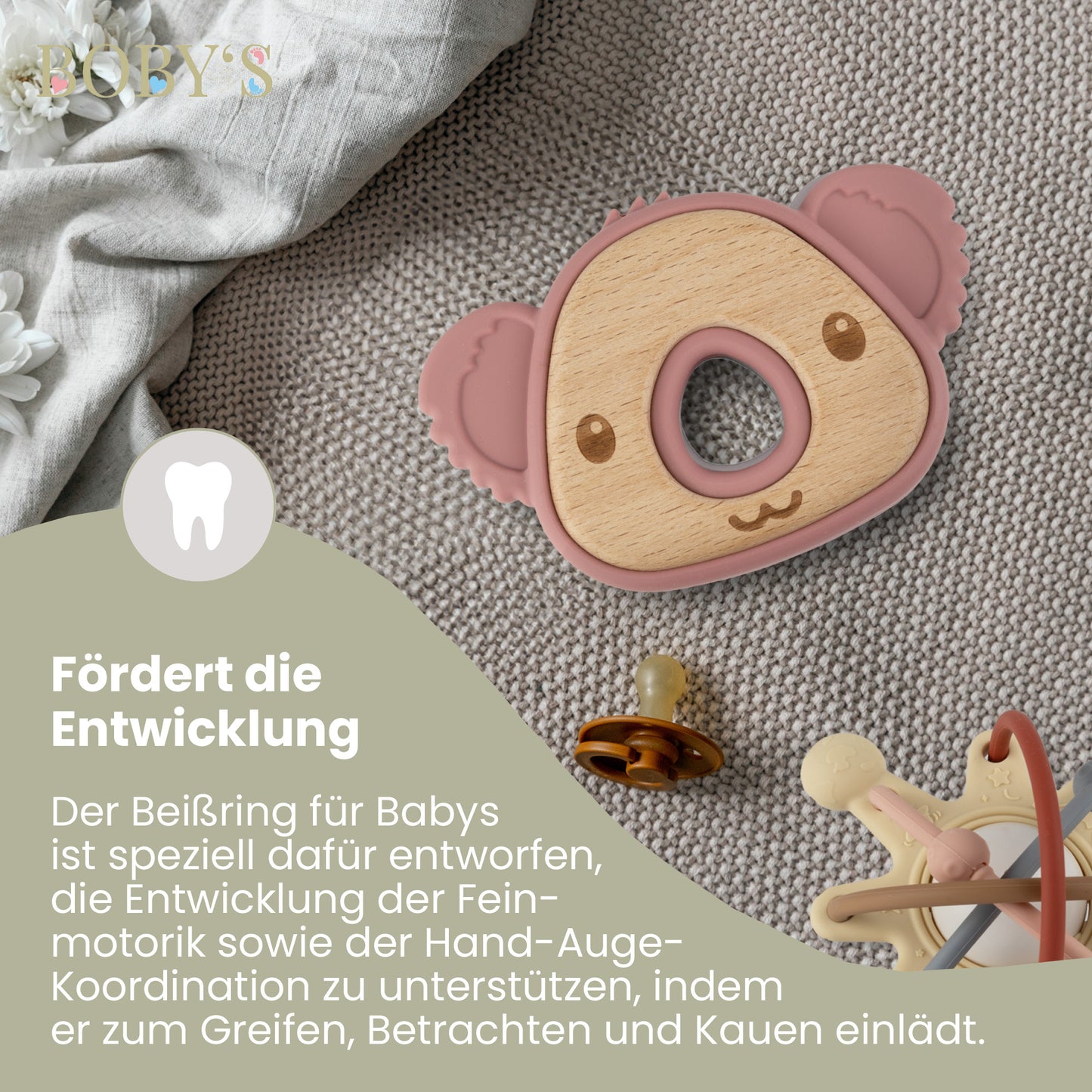 Beißring Kauspielzeug & Zahnungshilfe (Personalisierbar)