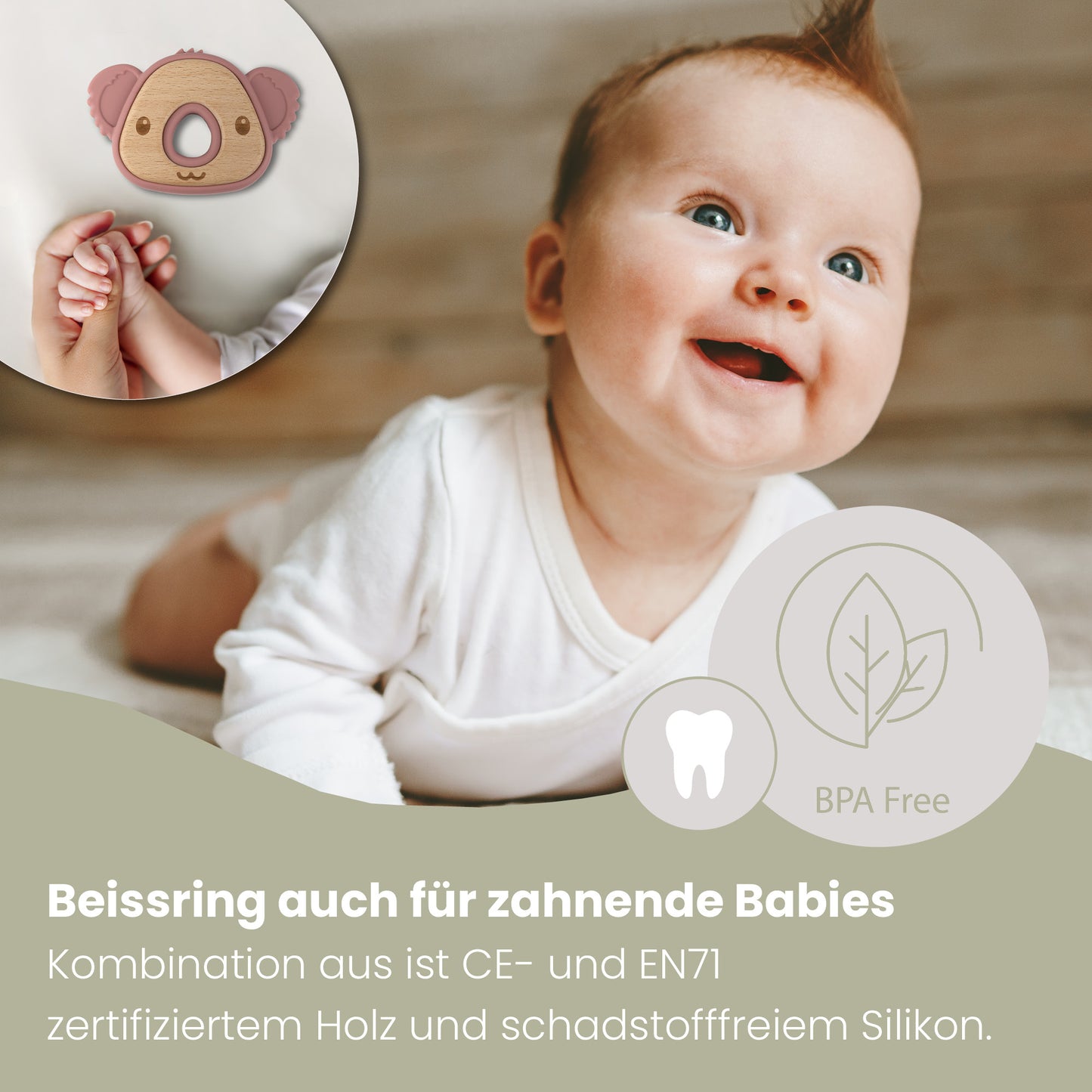 Beißring Kauspielzeug & Zahnungshilfe (Personalisierbar)