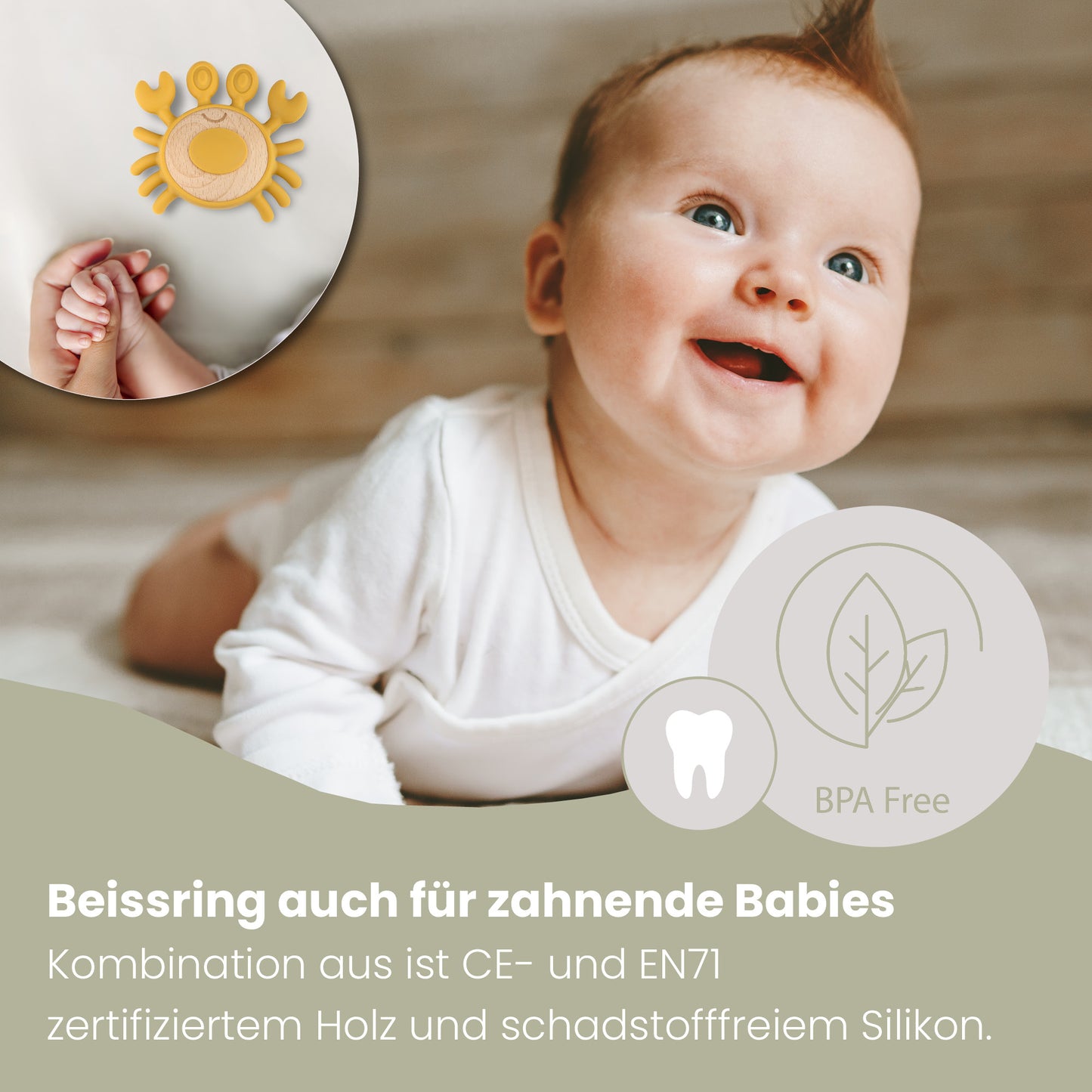 Beißring Kauspielzeug & Zahnungshilfe (Personalisierbar)