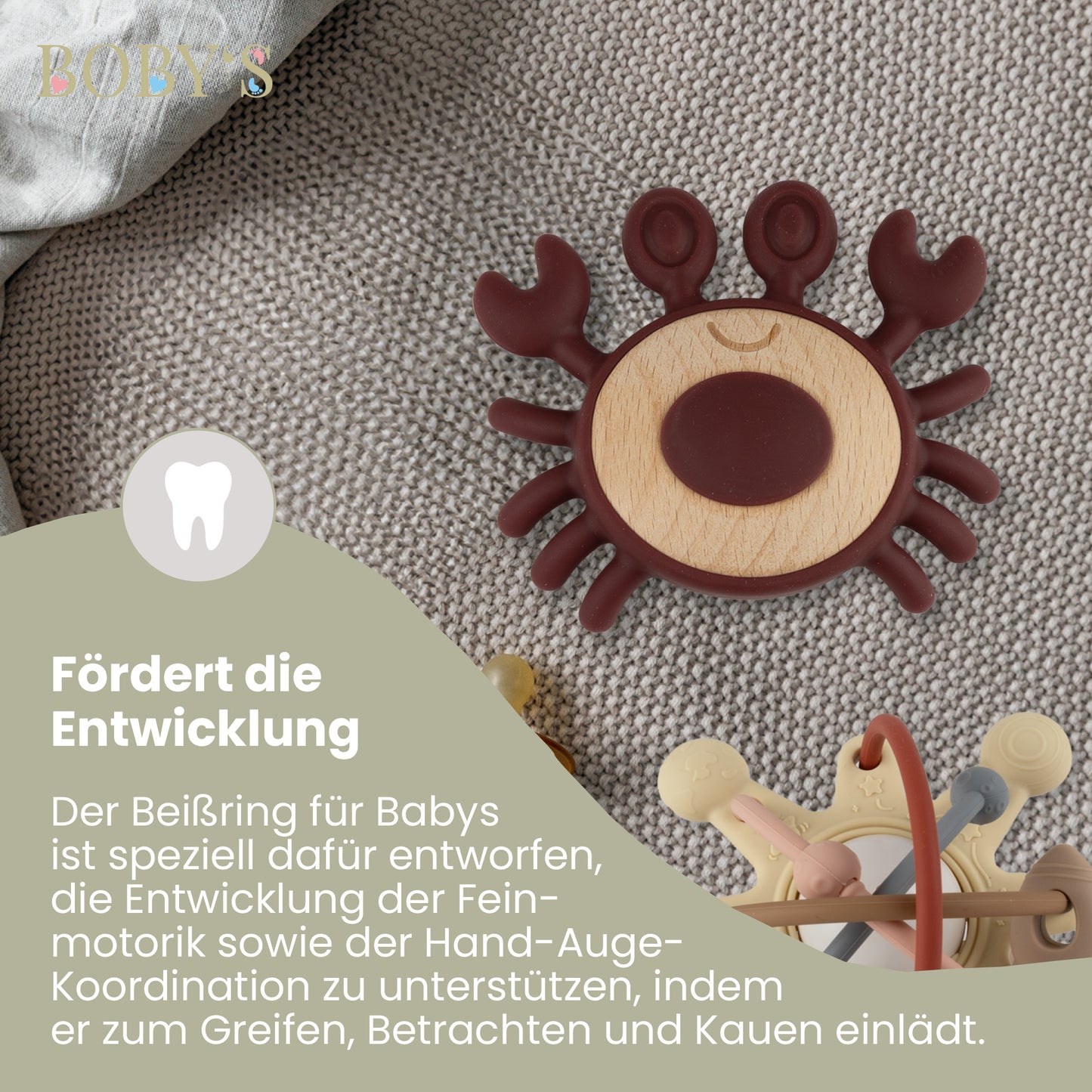 Beißring Kauspielzeug & Zahnungshilfe (Personalisierbar)