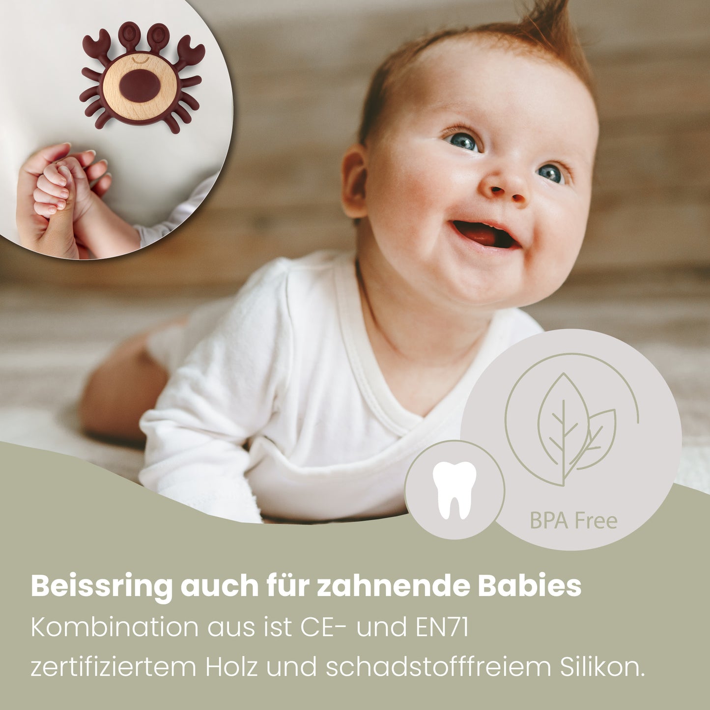 Beißring Kauspielzeug & Zahnungshilfe (Personalisierbar)