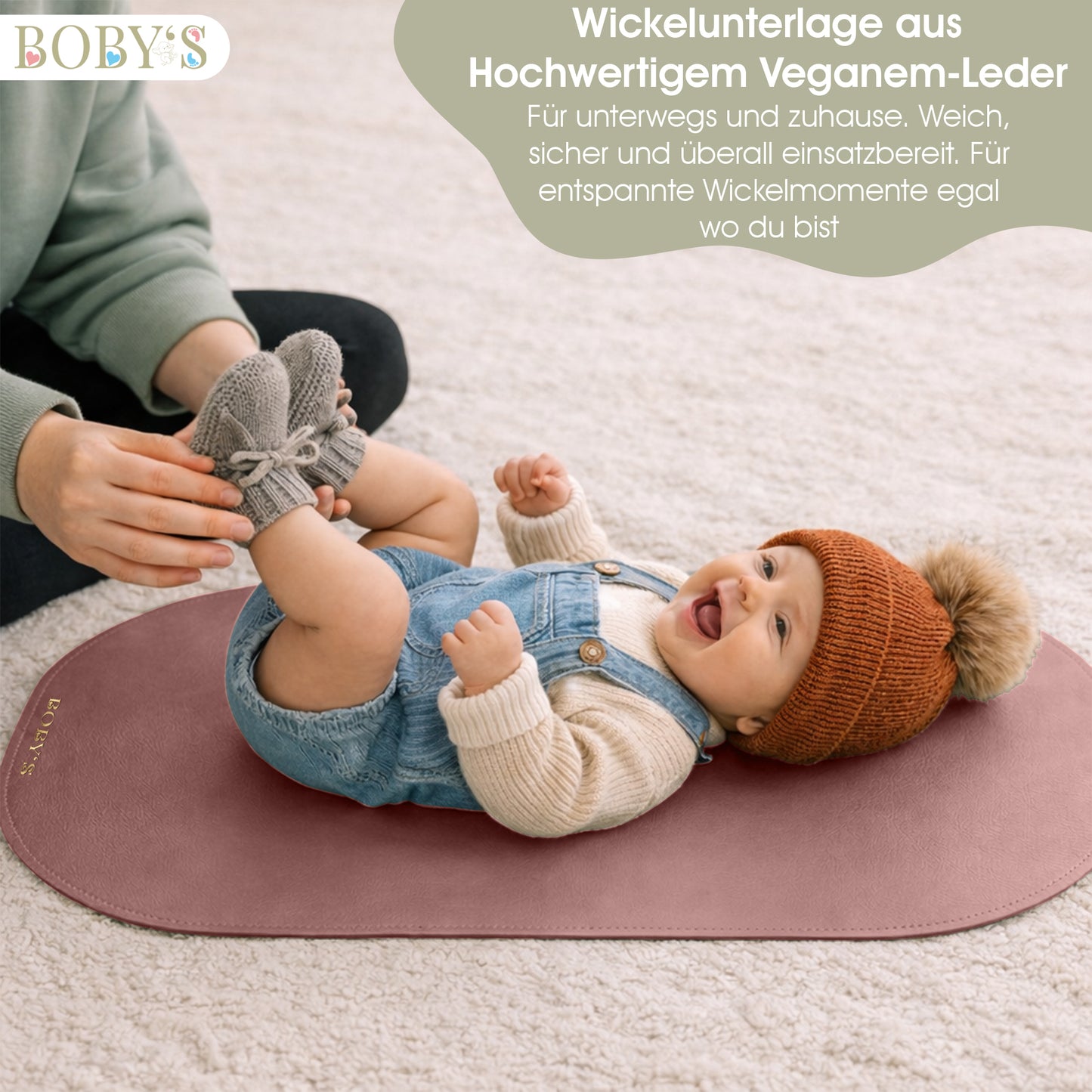 Wickelunterlage aus veganem Leder