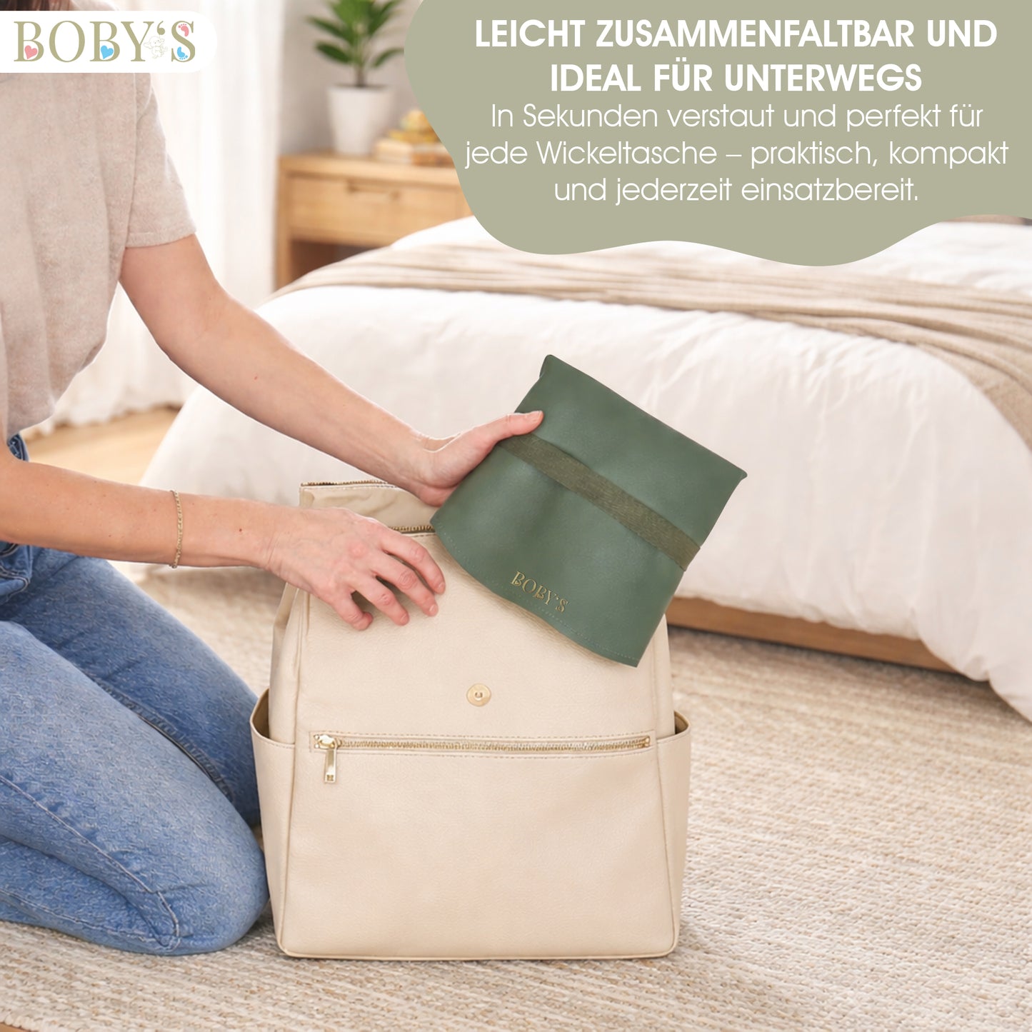 Wickelunterlage aus veganem Leder