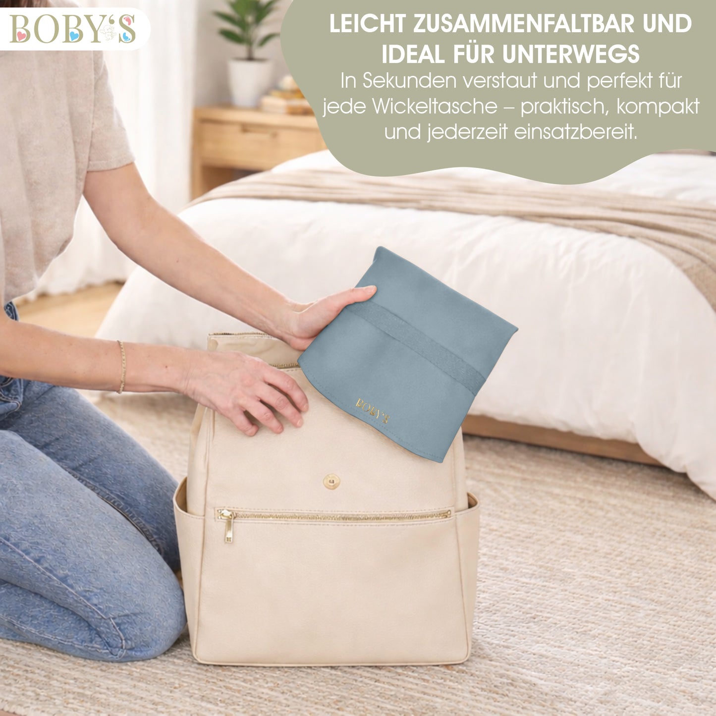 Wickelunterlage aus veganem Leder