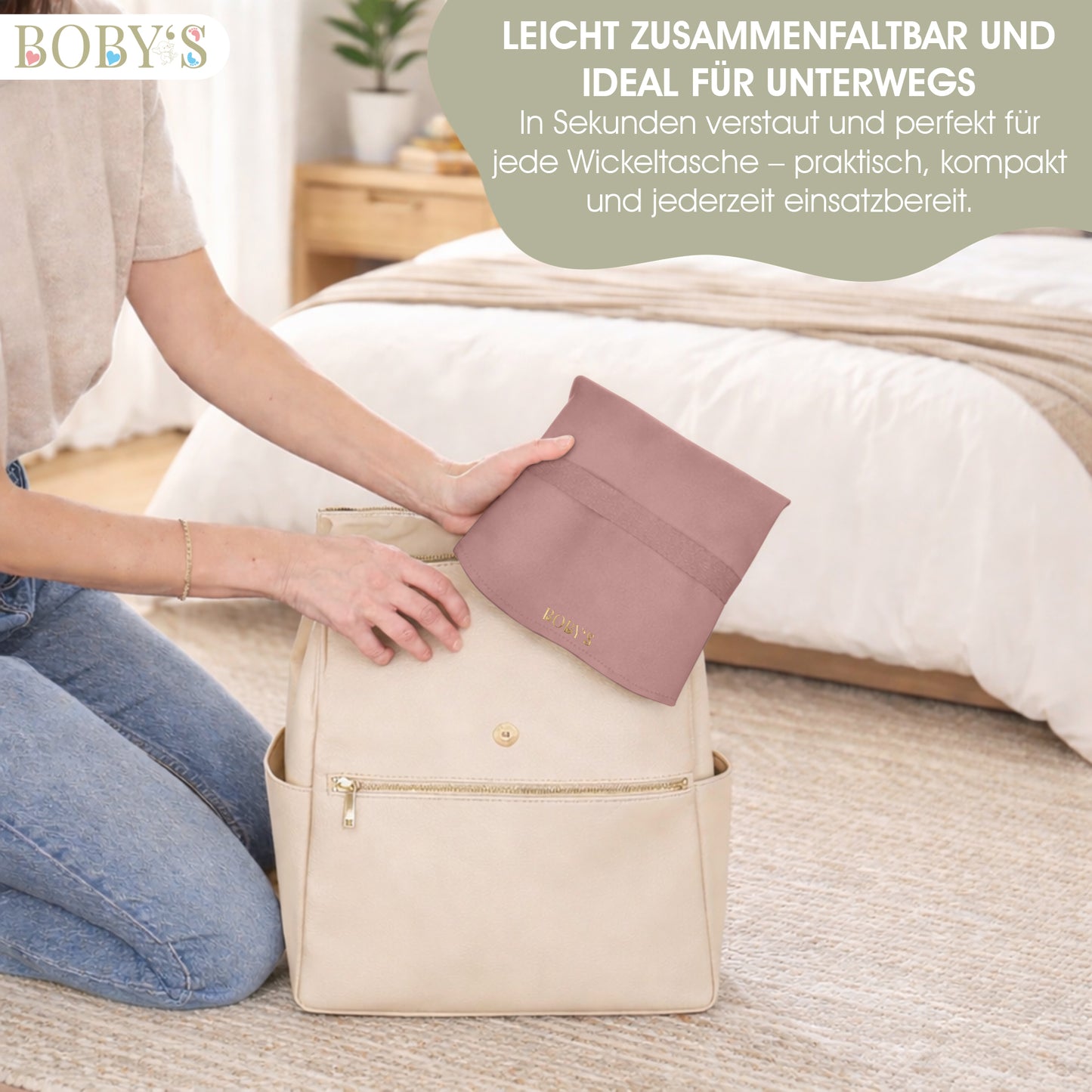 Wickelunterlage aus veganem Leder