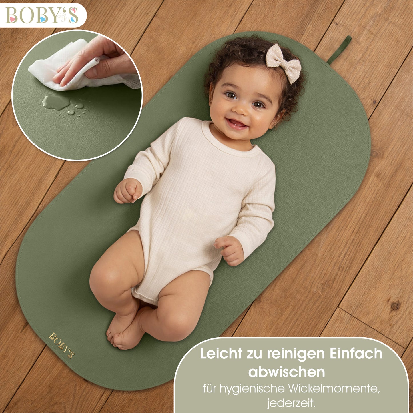 Wickelunterlage aus veganem Leder