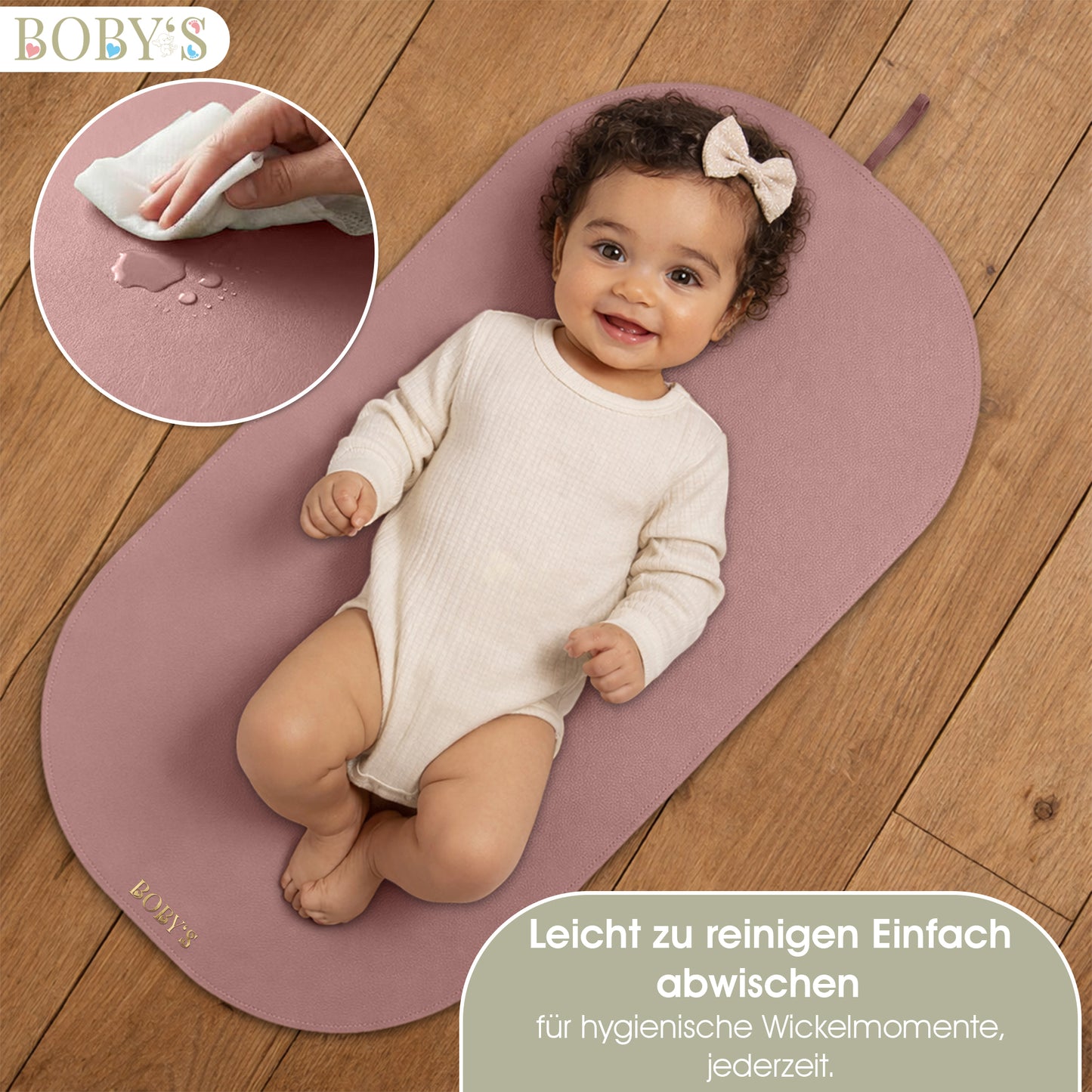 Wickelunterlage aus veganem Leder