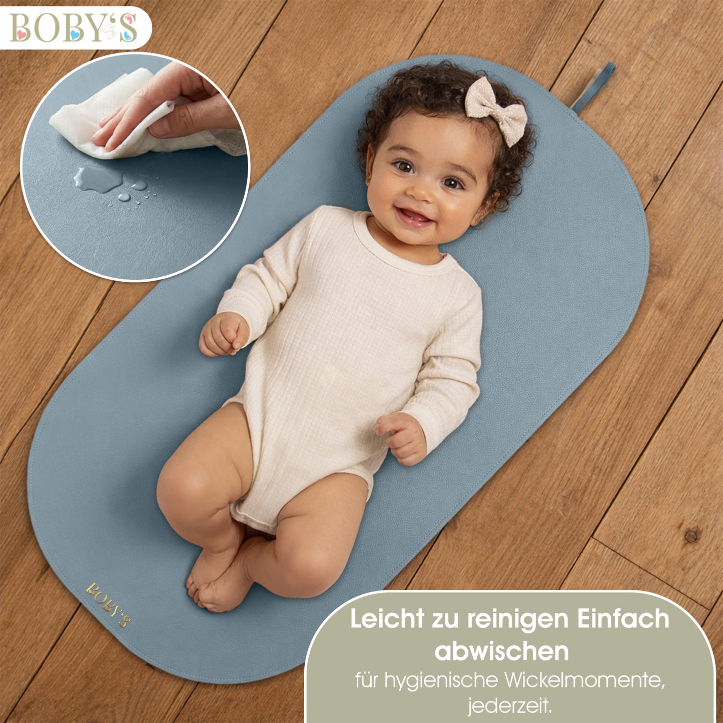 Wickelunterlage aus veganem Leder