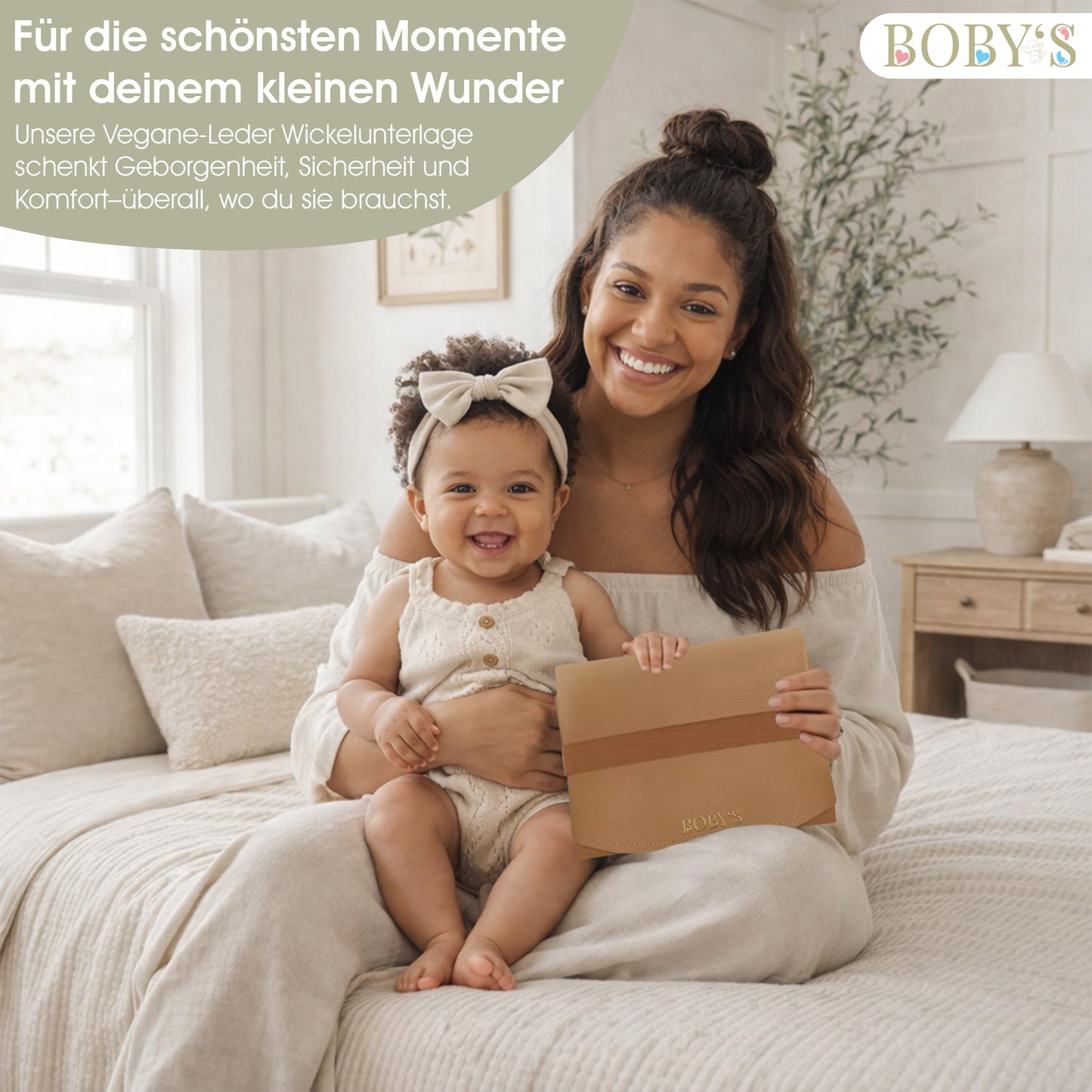 Wickelunterlage aus veganem Leder