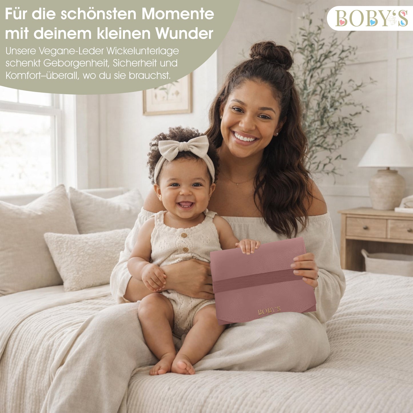 Wickelunterlage aus veganem Leder