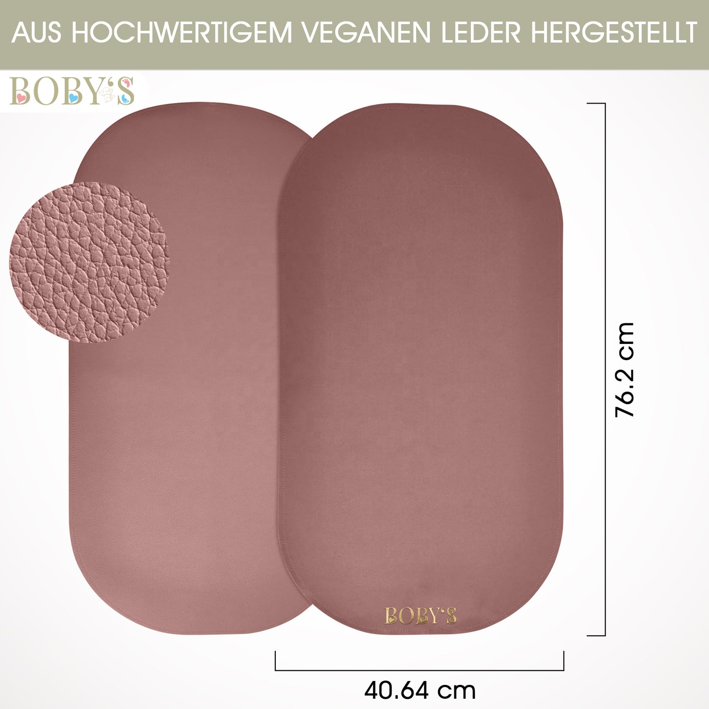 Wickelunterlage aus veganem Leder