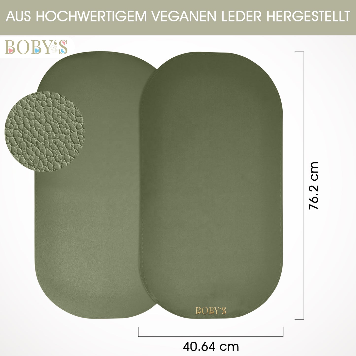 Wickelunterlage aus veganem Leder