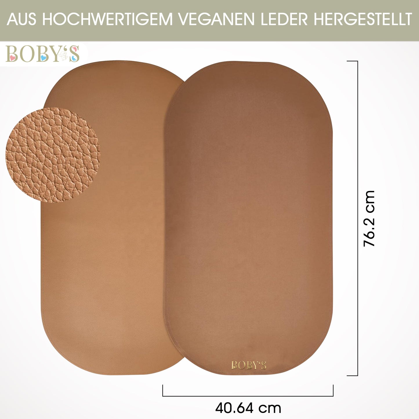 Wickelunterlage aus veganem Leder