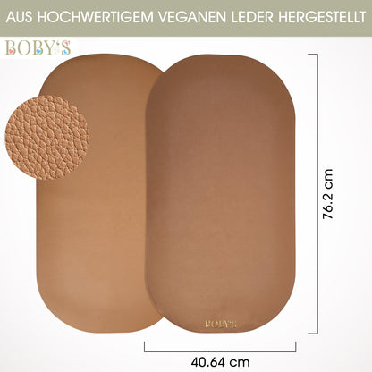 Wickelunterlage aus veganem Leder