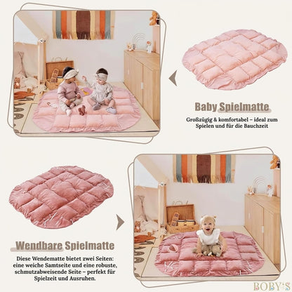 5-in-1 Baby Spielmatte mit Spielbogen & Babynest