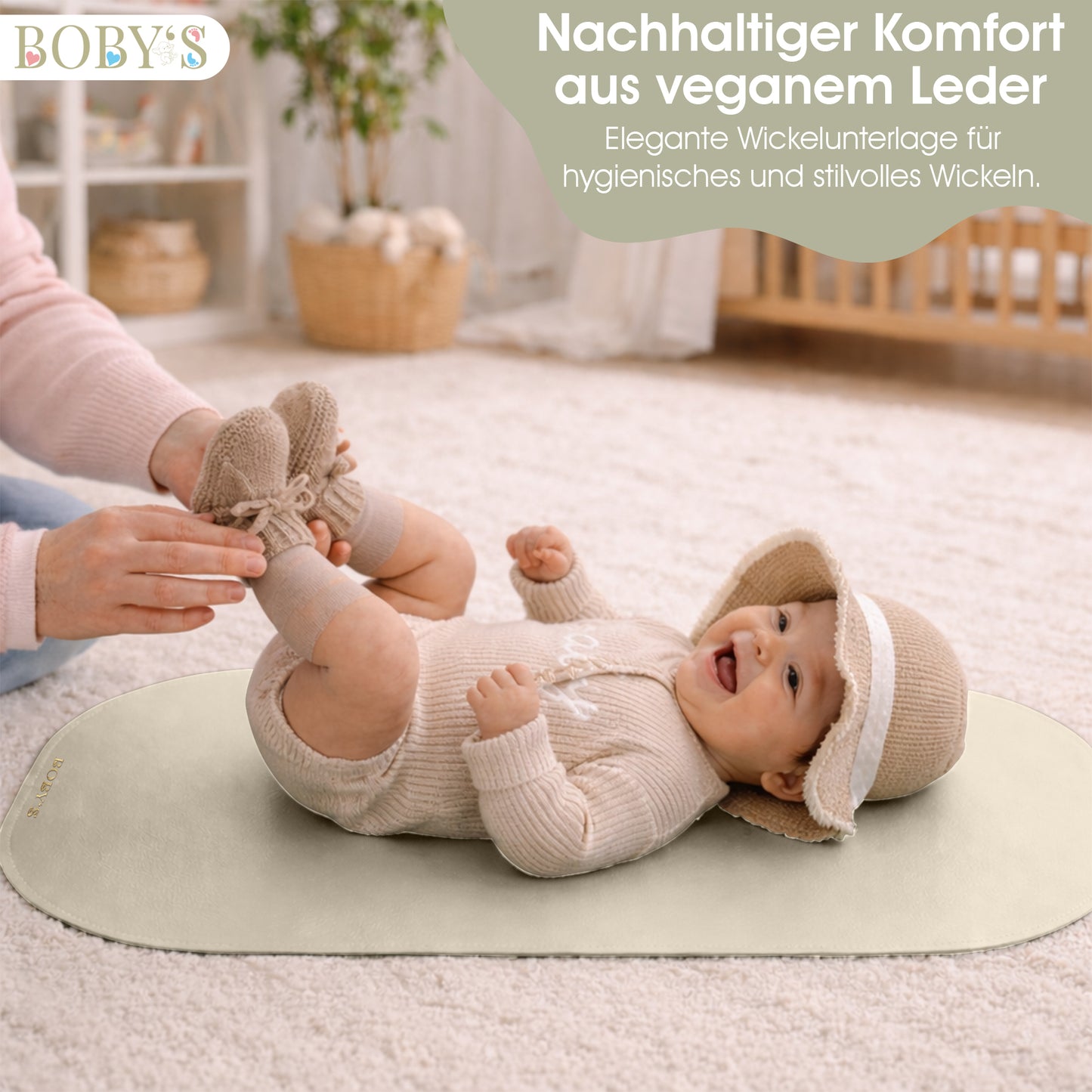 Wickelunterlage aus veganem Leder