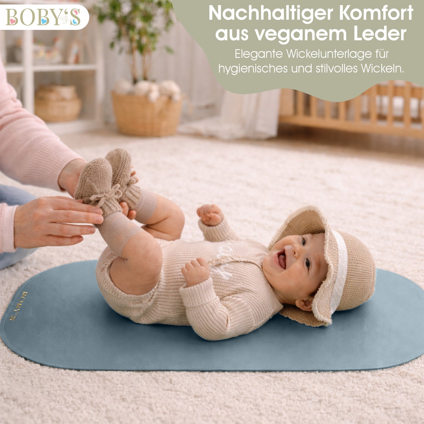 Wickelunterlage aus veganem Leder