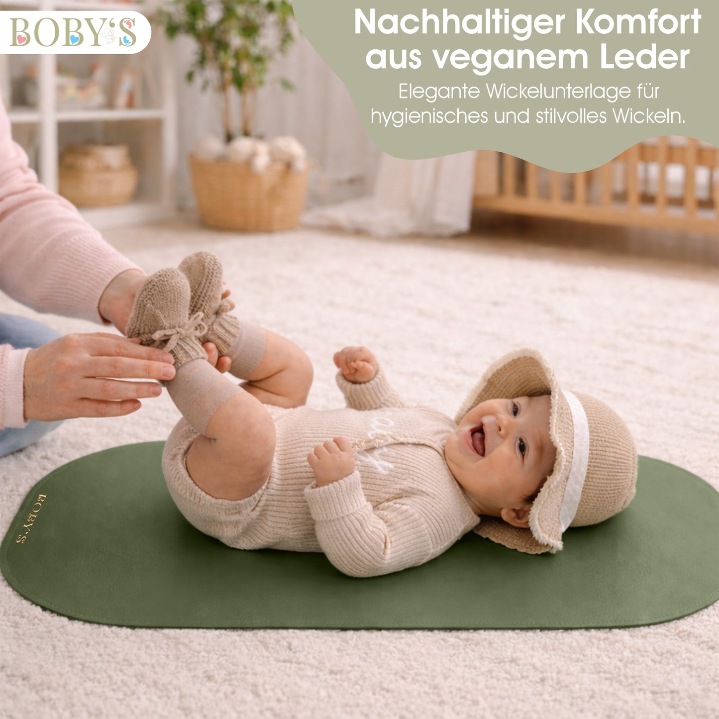 Wickelunterlage aus veganem Leder